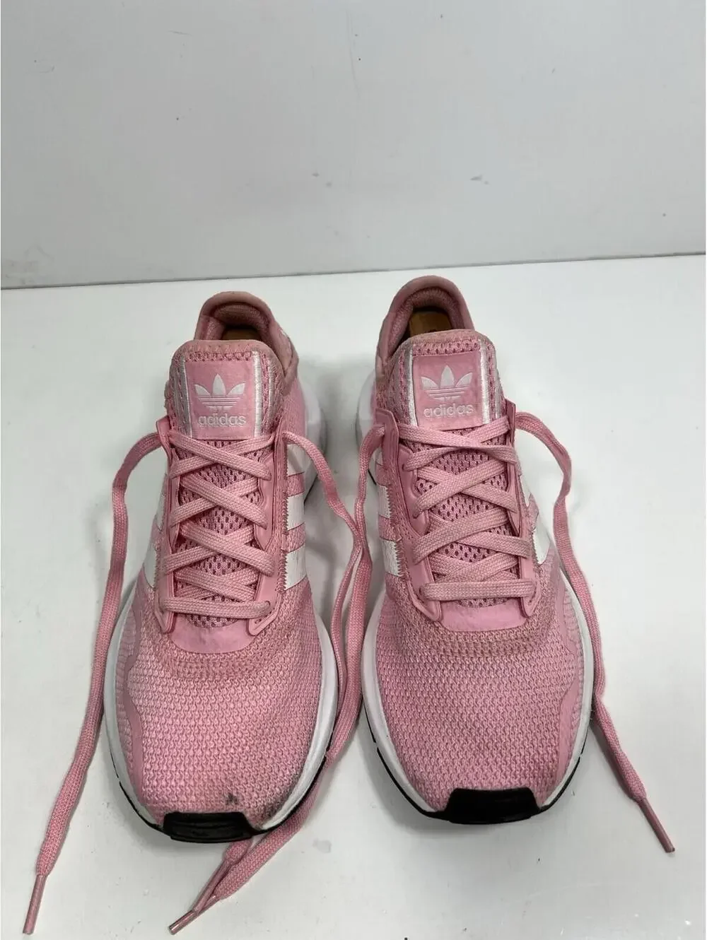 Adidas Pink White Striped Activewear Running Shoes PRB698001 Women’s Size 5 1/2